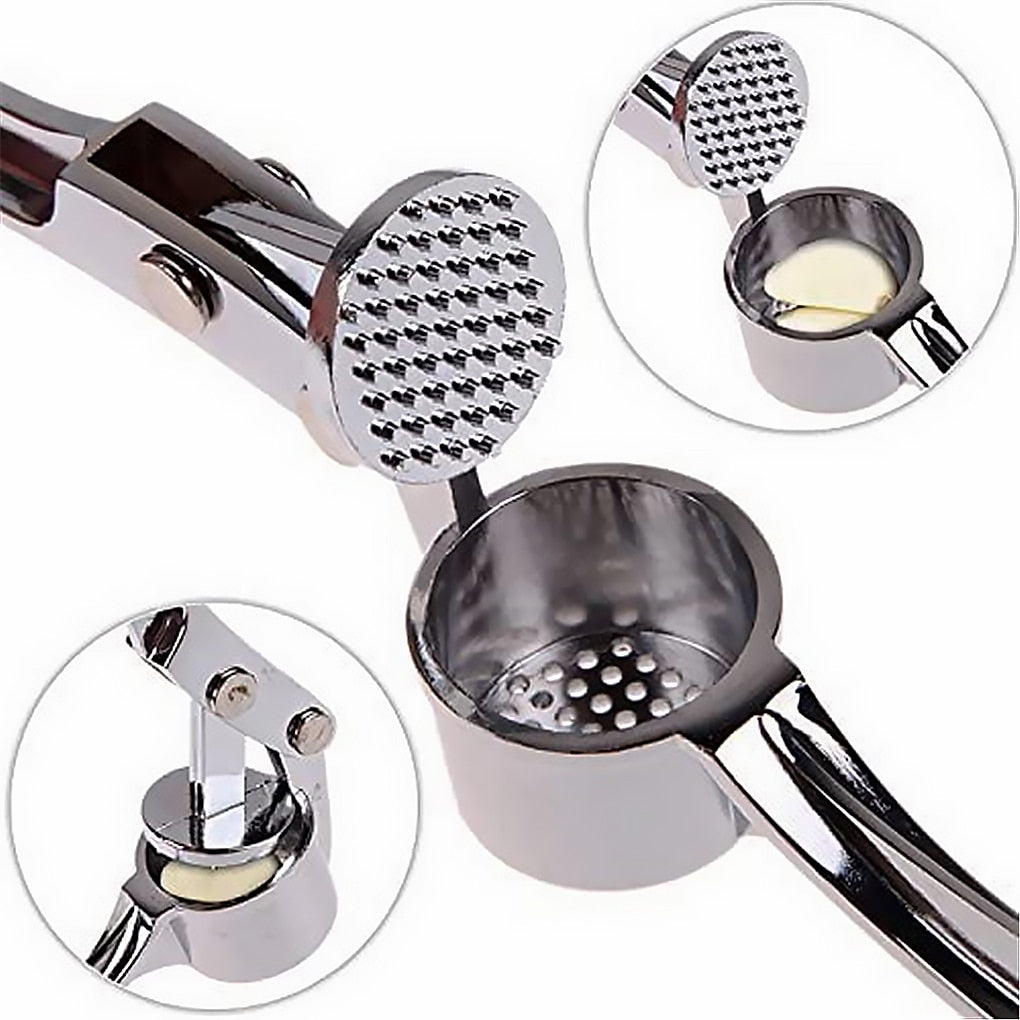 Stainless Steel Garlic Press Crusher