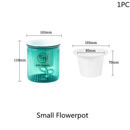 Self Watering Mini Round Design Planter Pots