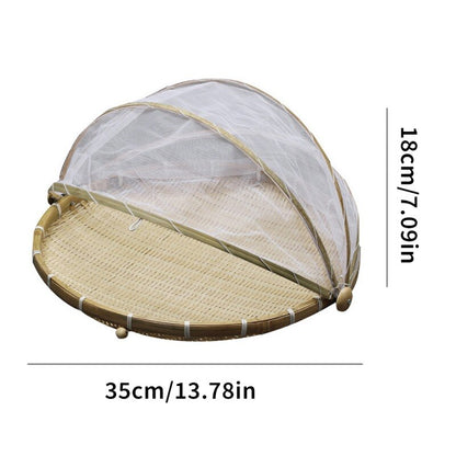 1Pc Hand Woven Bug Dustproof Kitchen Basket